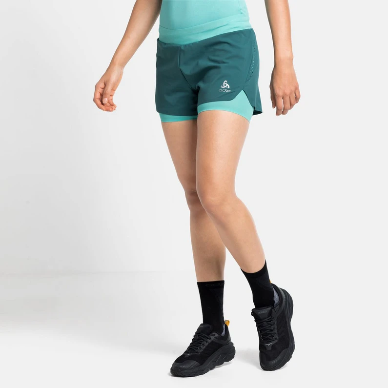 Odlo Dames Zeroweight 2-in-1 Short 3 Odlo Dames Zeroweight 2-in-1 Short - Afbeelding 3